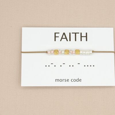 Morse code bracelet faith (silver, rose gold, gold)