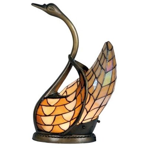 Tafellamp Tiffany zwaan 30x20x45 cm E14/max 1x40W