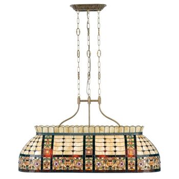 Lampe suspendue table de billard Tiffany 115x34x141 cm E27/max 4x60W 2