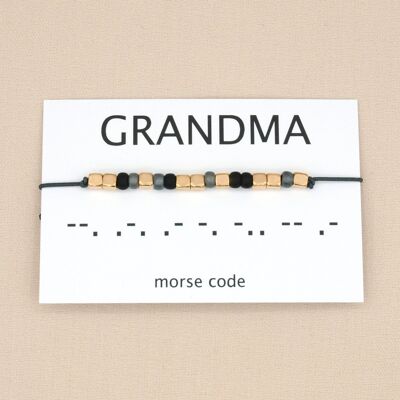 Morse code bracelet grandma (silver, rose gold, gold)