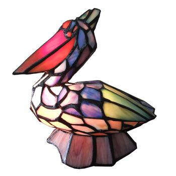 Lampe à poser Tiffany oiseau 24x19x31 cm E14/max 1x25W 2