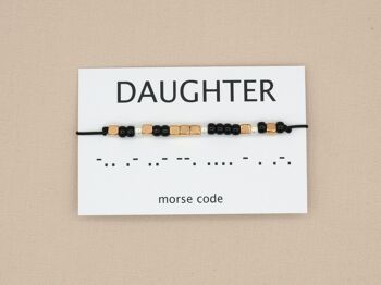 Bracelet code Morse fille (argent, or rose, or) 8