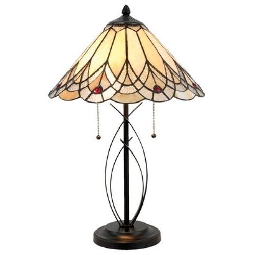 Tafellamp Tiffany Ø 40x60 cm E27/max 2x60W - V