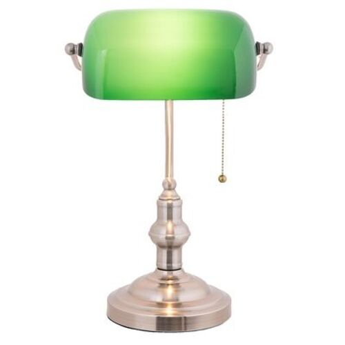 Bureaulamp groen 27x17x41 cm E27/max 1x60W -II
