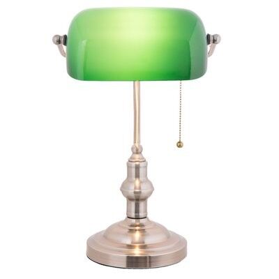 Bureaulamp groen 27x17x41 cm E27/max 1x60W -II