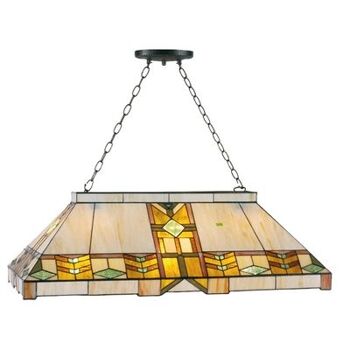 Lampe suspendue table de billard Tiffany 92x47x125 cm E27/max 3x60W 1