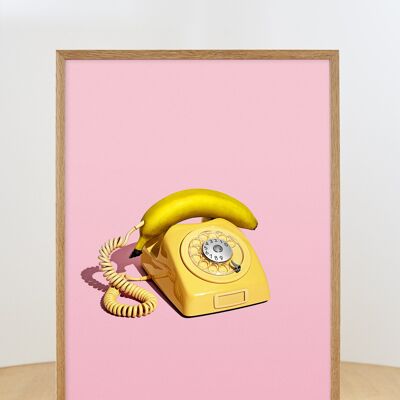 Téléphone banane - sans cadre - 50x70