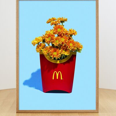 Frites Fleurs - sans cadre - 50x70
