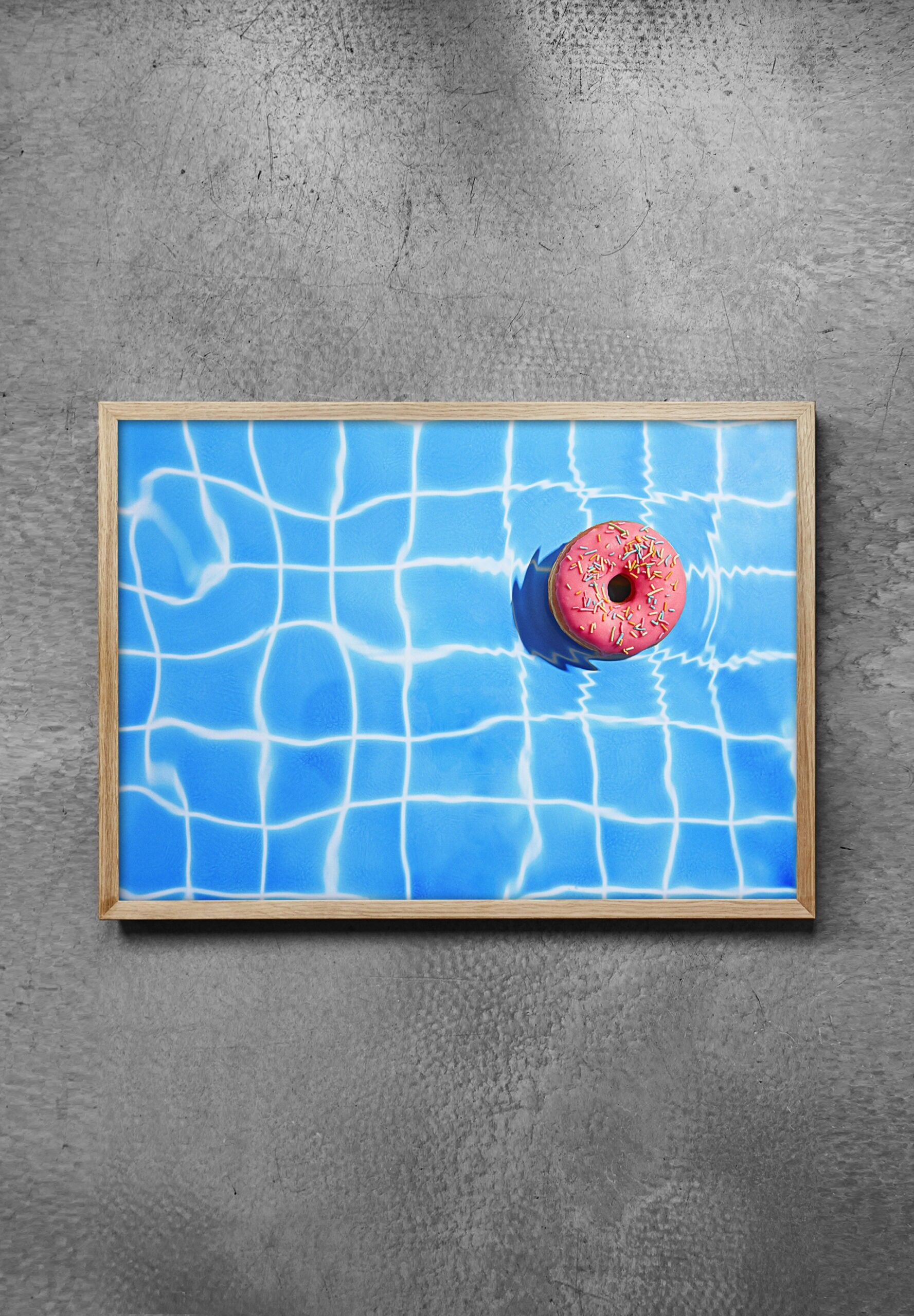 Pool Donut - ohne Rahmen - 50x70