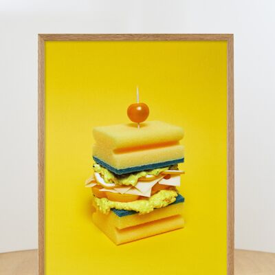 Sandwich di spugna gialla - senza cornice - 50x70