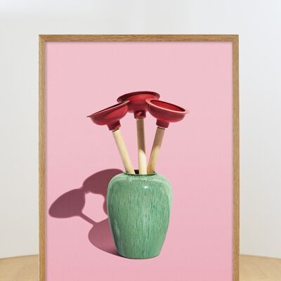 Bouquet a stantuffo - senza cornice - 50x70