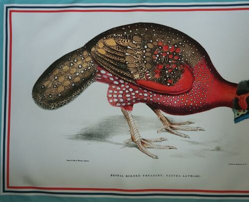 Pheasant Antique Print Tea Towel