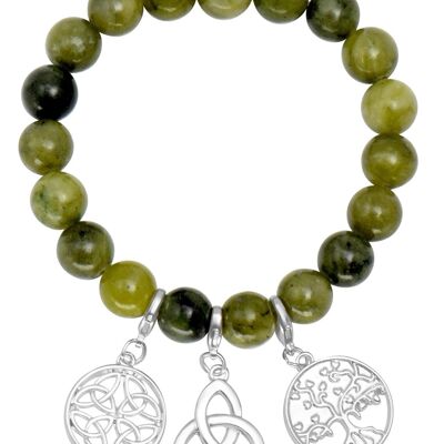 Celtic triple charm charm bracelet