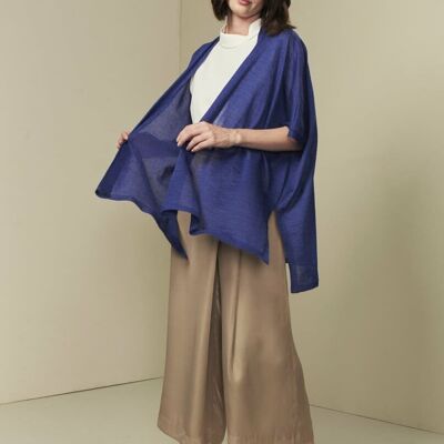 Blauer Tangelo-Alpaka-Kimono