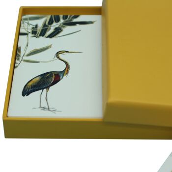 Ensemble de cartes de notes Heron avec enveloppes doublées 2