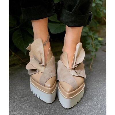 Scarpe con schiena scoperta beige Tulips