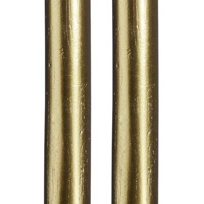 Tafelkerzen Gold XL 3,1 cm breit und 29 cm lang, extra lange Brenndauer.