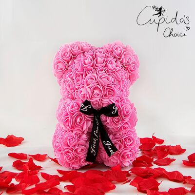 Petites Roses Ours Rose 25cm
