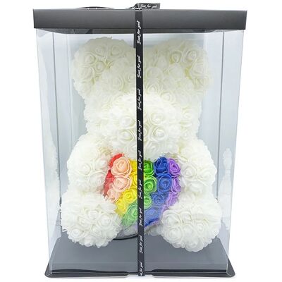 Cupidos Choice 40CM Bear With Rainbow Heart