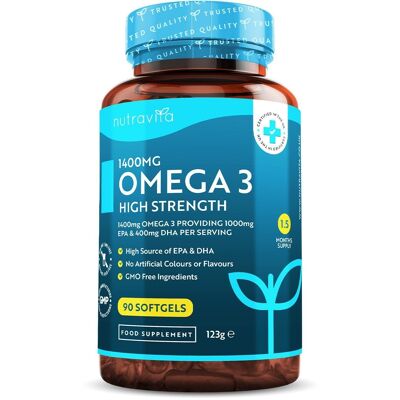 Omega 3 High Strength 1400mg 90 Softgels