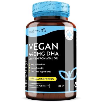 Vegan DHA 440 mg par portion 60 gélules végétaliennes 1