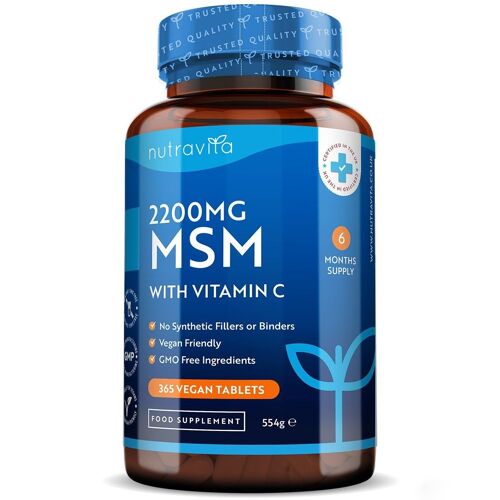 MSM 2200mg 365 Vegan Tablets