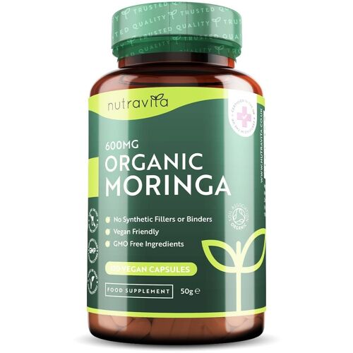 Organic Moringa 600mg - 120 Vegan Capsules