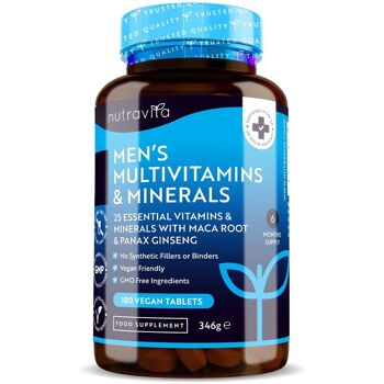 Multivitamines et minéraux pour hommes 180 comprimés végétaliens 1