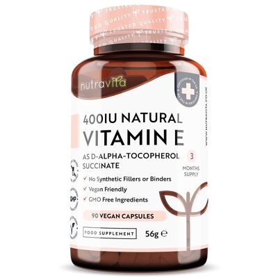 Vitamin E 400IU 90 Vegan Capsules