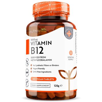 Vitamin B12 1000mcg 365 Vegan Tablets