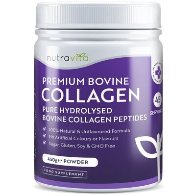 Pure Hydrolysed Bovine Collagen Powder - 450g of Premium Protein Powder