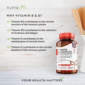 Complexe de Vitamine B avec Vitamine D3 365 Comprimés 3
