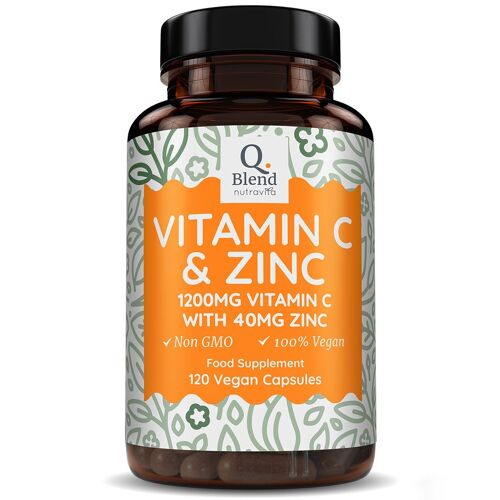 Vitamin C with Zinc 120 High Strength Vegan Capsules *Buy One Get One Free*