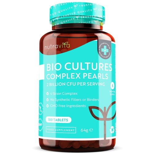 Bio Cultures Complex 2 Billion CFU 180 Pearl Vegan Tablets