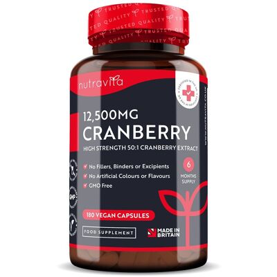 Cranberry Extract 12,500mg 180 Vegan Capsules