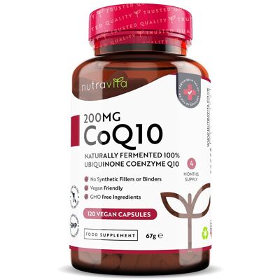 Co Enzyme Q10 (CoQ10) 200mg - 120 Vegan Capsules