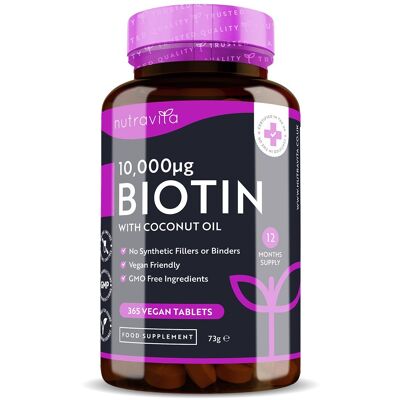 Biotin with Coconut 365 High Strength Vegan Tablets