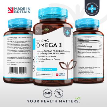 Omega 3 2000mg Pure Fish Oil 240 Gels Doux 4