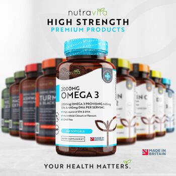 Omega 3 2000mg Pure Fish Oil 240 Gels Doux 6