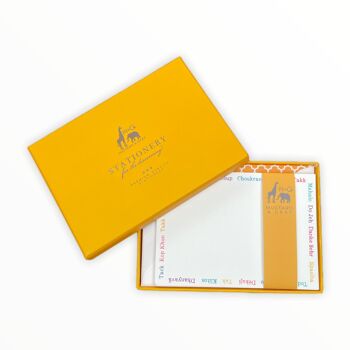 Langues Merci Notecard Set avec enveloppes lignées 2