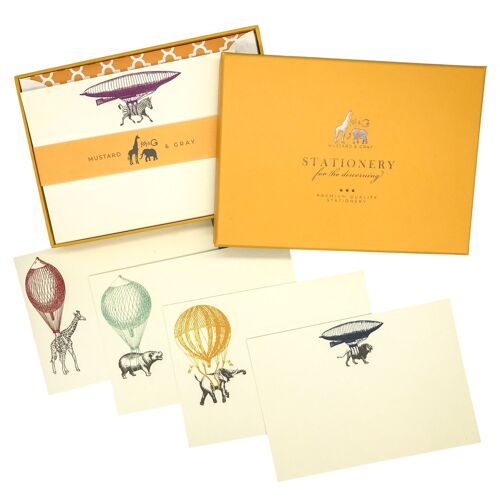 Safari Animal High Life Notecard Set with Lined Envelopes