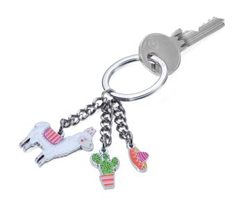 Porte-clés avec 3 pendentifs | Alpaga | PAKO 2