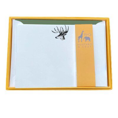 Stag Notecard Set with Lined Envelopes