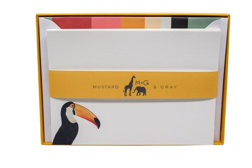 Toco Toucan Notecard Set with Lined Envelopes