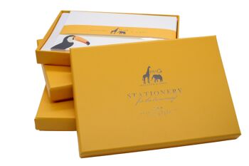 Ensemble de cartes de notes Toco Toucan avec enveloppes lignées 3