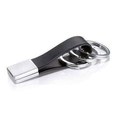 Schlüsselanhänger mit eckigem "Twist-Verschluss" | Lederschlaufe | TWISTER