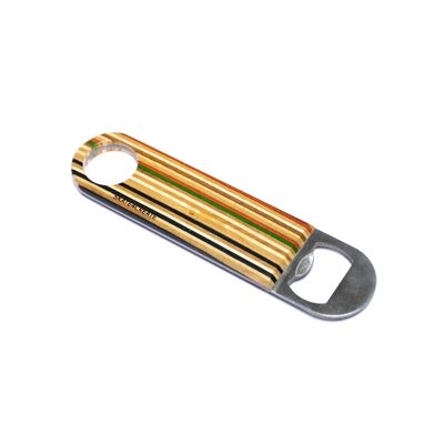 Bottle opener made from Recycled Skateboards and stainless steel