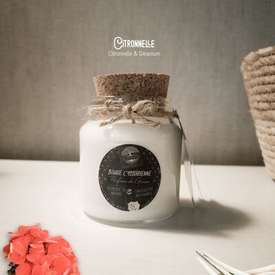 Lemongrass and Geranium craft candle