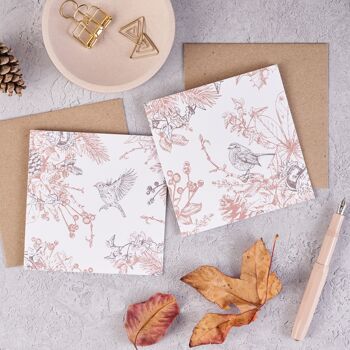 Jardin d'automne Lot de 8 cartes de correspondance 1