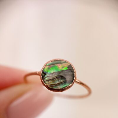 Abalone Shell Ring - Size Q